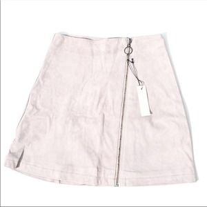 Revolve Capulet Sophie Leather Suede Mini Skirt